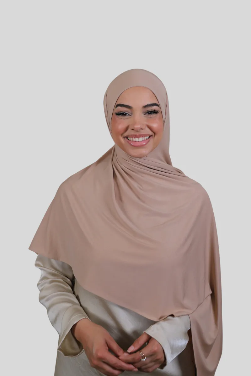 Feinstes Bambus Jersey - Schal zum selbstbinden - Brown Sugar (1) @ Lamaari