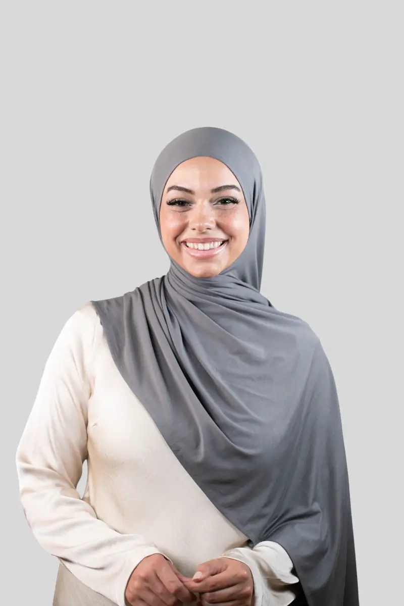 Feinstes Bambus Jersey - Schal zum Selbstbinden - Dark Gray (2) @ Lamaari