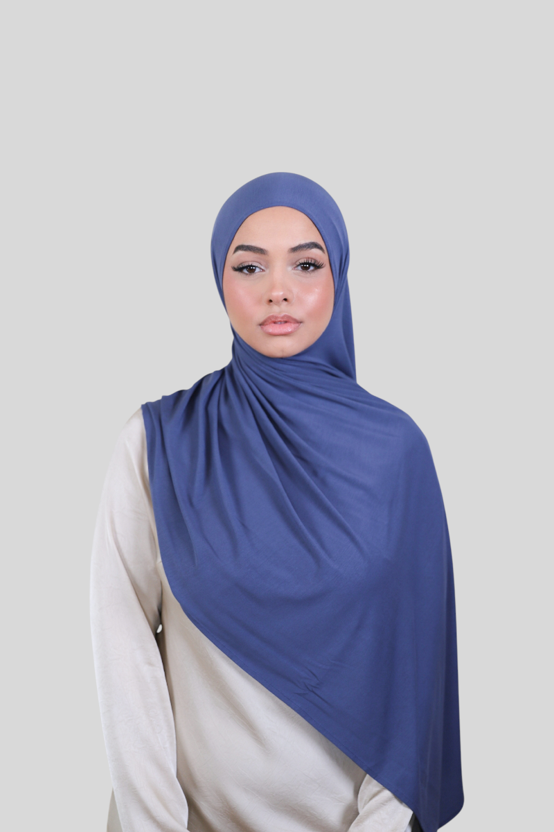 Feinstes Bambus Jersey - Schal zum Selbstbinden - Denim (1) @ Lamaari