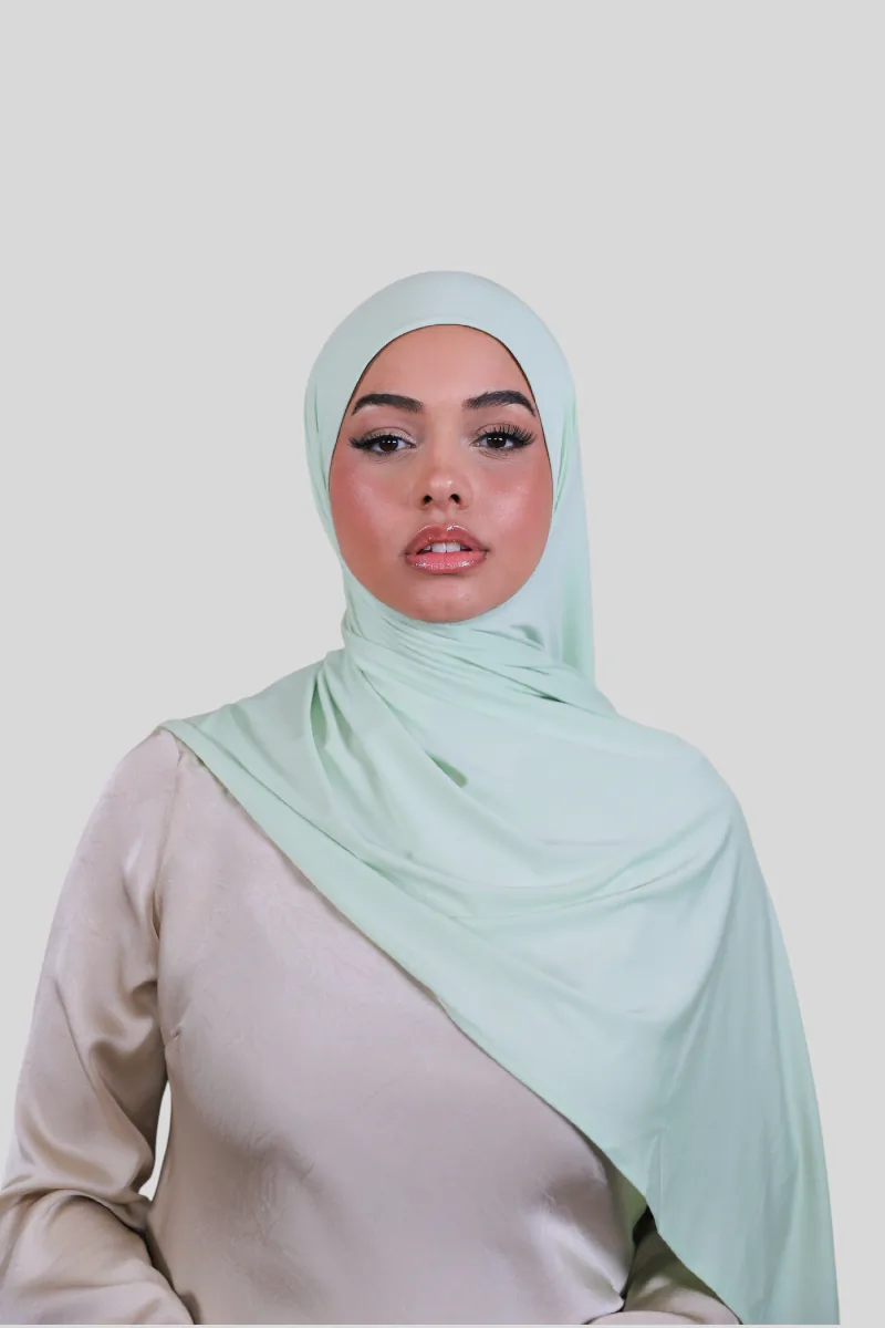 Premium Soft Glam Jersey - Schal zum selbstbinden - Pistachio (1) @ Lamaari