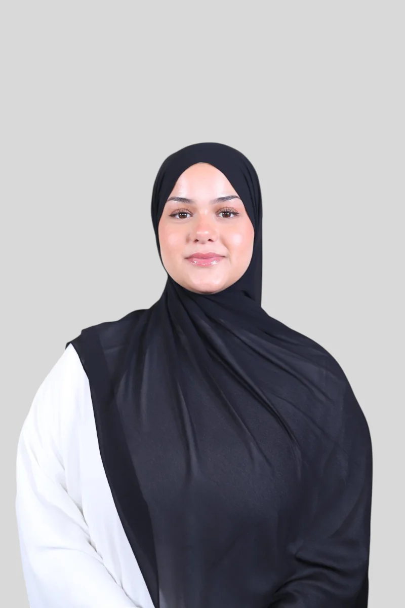 Rutschfester Premium Chiffon - Black @ Lamaari
