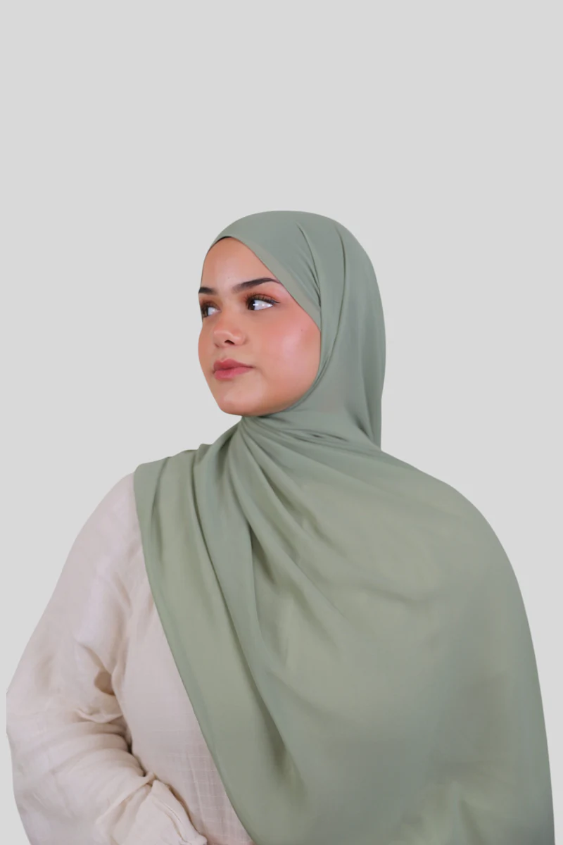 Rutschfester Premium Chiffon - Forest Green (2) @ Lamaari